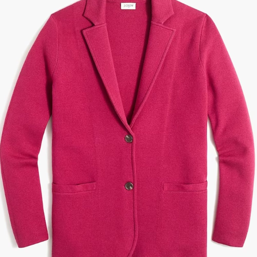 J. Crew Factory Cotton Sweater Blazer, Size Small